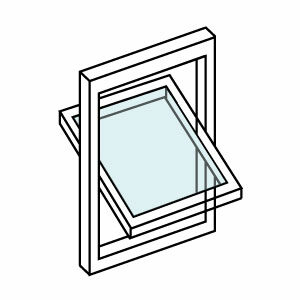Tipos de aperturas de ventanas, ventanas pibotantes